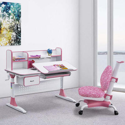 Height adjustable kids study table and chair hot sale