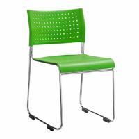 Plastic Stackable Chairs with Sled Base and Air-Vent Back & Seat